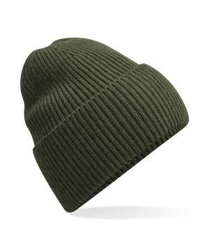 Oversized cuffed beanie | Olive Green